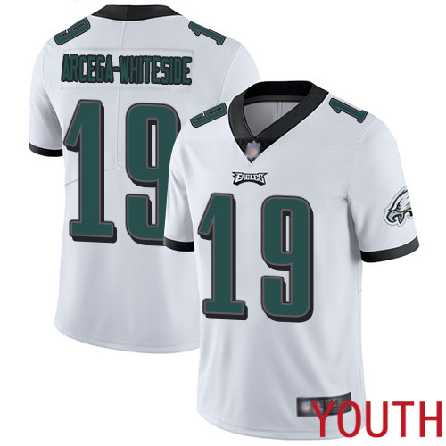 Youth Philadelphia Eagles 19 JJ Arcega-Whiteside White Vapor Untouchable NFL Jersey Limited Player